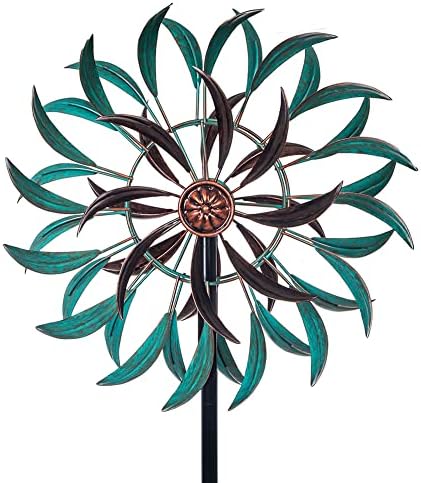 Stargarden Metal Wind Spinner,Two-Way Wind Sculptures,360 Degrees Kinetic Wind Spinners for Yard and Garden by Stargarden