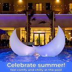 TIALLY Floating Pool Lights - Large Solar Powered Crescent Moons (8 Pack) - Image 3
