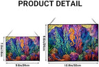 Glowing Coral Garden with Tiny Seahorse Rectangular Stained Glass Suncatcher – Hanging Window Panel with Animal & Nature Scene – Vibrant Glass Art Gift for Wildlife, Fantasy, Nature Lovers gQJxpI - Image 4