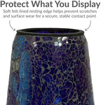 Sunnydaze 10” Solar Gazing Ball & Purple Mosaic Stand - Iridescent Purple - Image 5
