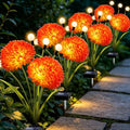 Solar Firefly Lights Outdoor Waterproof, 4 Pack Solar Flowers Swaying Lights with Flowers, Flower Light Garden Decor for Outside Yard Patio Halloween Christmas, Gifts for Women Grandma by yulloyello