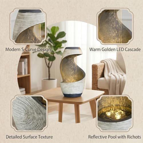 Sunlinua Modern Indoor Tabletop Water Fountain for Office Decor - Image 4