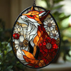 Fox Tiffany Style Acrylic Suncatcher by AVAGAN