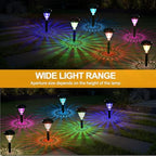 Siatom Solar Pathway Lights 8 Pack, Bright RGB Color Changing Solar Path Lights Outdoor Waterproof IP65, for Outside, Walking Path, Garden, Lawn, Walkway, Yard (Multicolor) - Image 3