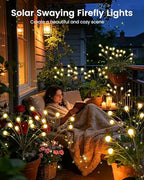 OZS 6 Pack 48 LED Solar Garden Lights, Solar Firefly Lights Outdoor - Image 4