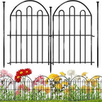28ft in x 22in Decorative Garden Fence, 26 Pack Arched No Dig Animal Barrier Fence for Dog Rabbit, Garden Edging Border, Rustproof Metal Ground Stake Border for Outdoor Yard Patio Decor by Unknown