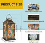 Solar Lantern Western Stained Mountains Earthy Tones Outdoor Waterproof Garden Hanging Lantern Solar Powered Lighting Outside Table Lamp for Patio Deck Camping 1 Pack - Image 6