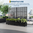 Garvee Metal Raised Garden Bed with Trellis and Wheels, 71"x47"x16" - Image 3