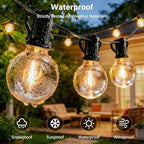 50FT Outdoor String Lights with Remote, Waterproof Connectable Dimmable G40 Patio Lights with 20+1 Shatterproof Edison LED Bulbs Plug in, Hanging Light for Outside Backyard Deck Garage Decor - Image 4