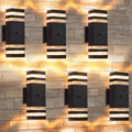 Dusk to Dawn Outdoor Wall Lights, Aluminum Exterior Wall Sconce Lighting, Up and Down Dusk to Dawn Outdoor Wall Sconce, Waterproof Outside Lights for House Porch Patio Garage Garden, 6 Pack by Unknown