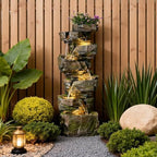 Sunlinua 48H Large Rock Cascading Outdoor Water Fountain with 6 Tiers - Image 3