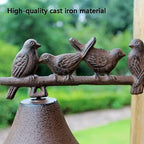 Cast Iron Doorbell Wall Bell Indoor Outdoor Din Little Bird Dinner Bells Farmhouse Cast Iron Doorbell Decorative Hanging Bell Wall Bell Suitable for Front Door - Image 4