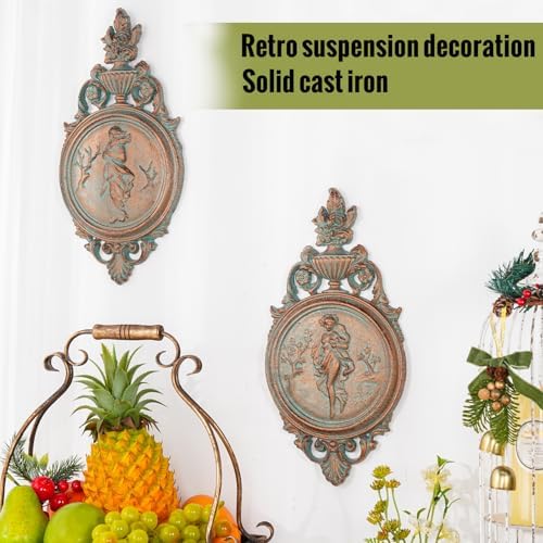Sungmor Copper Cast Iron Wall Plaque -Classical Lady Relief in French Style - Image 6