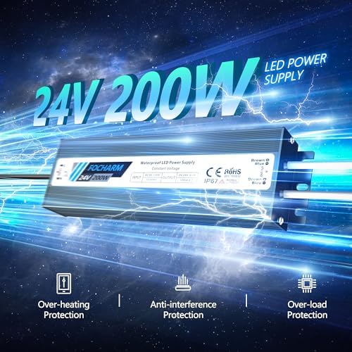 LED Power Supply 200W: AC90-130V to 24V DC 8.3A IP67 - Image 2