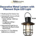 Xodus Battery Operated Outdoor LED Edison Lantern, 8-inch - Image 6