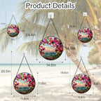 Stained Glass Window Hanging Flower Lake Suncatcher Gifts for Women 12" - Image 6