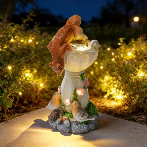 HUYIENO Solar Garden Statue Outdoor Decor Squirrel Ornament - Image 7