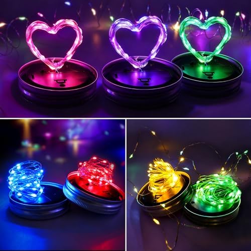 Mason Jar Solar Lights for Outside, 12 Pack 30 LED Fairy Lights(NO Jars) - Image 4