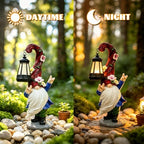 Garden Gnome Statue with Solar Lights Garden Sculptures Patio Outdoor Decor - Image 7