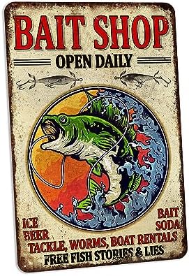 Chico Creek Signs Fishing Sign 12"x18" Premium Aluminum Composite Open Daily by ChicoCreekSigns