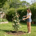 Garden Trellis for Climbing Plants Outdoor,84.6" Tall Umbrella Trellis - Image 7