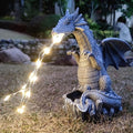Solar Dragon Garden Statues Outdoor Lights Watering Decor, Resin Dragon Figurine with 30 LED String Lights Lawn Patio Balcony Art Decoration,Housewarming, Birthday,Mothers Day Mom Gifts by Unknown
