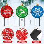 Drydiet 3 Pack Metal Christmas Yard Signs Decor Xmas Yard Stakes Outdoor with Stakes for Holiday Outdoor Garden Lawn Pathway Decoration(Christmas Balls) - Image 2