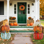 hogardeck Fall Decorations for Home Outdoor, 2 PCS 34" Decorative Garden Stakes with 6 Stacked Pumpkins for Fall Decor, Metal Yard Signs for Garden Home Lawn Patio Thanksgiving - Image 5