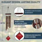 Woodstock Chimes Encore Collection, Chimes of Polaris, 22'' Bronze Wind Chimes for Outdoor, Patio, Home or Garden Décor (DCB22) - Image 3