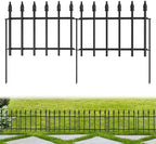 Decorative Garden Fence 10ft (L) x 19in (H) - 7 Panels Heavy Duty Garden Fencing Animal Barrier Rustproof Metal Fence Border for Outdoor Yard & Flower Bed Decor by LATIHUUM