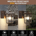 Dusk to Dawn Outdoor Lighting, Porch Light with GFCI Outlet and LED Bulb - Image 5