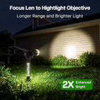 Solar Spot Lights Outdoor Waterproof Spotlights, Cool White 4 Pack - Image 3