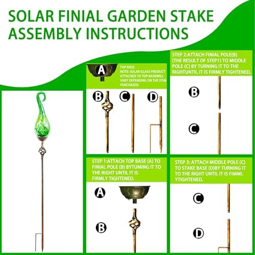 Solar Flame Lights Outdoor, Green Flame Lights Outdoor Decorative Garden Stakes Decor Waterproof Solar Stake Lights for Outside Yard Patio Lawn Porch Cemetery - Image 4