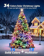 LitHome Color Changing Solar Christmas String Lights Outdoor, 33 FT 100 LED - Image 3