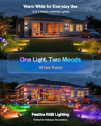 HIBOITEC RGBWW Low Voltage Landscape Lights 12-Pack, ETL Listed IP65 Outdoor LED Spotlights with Timer & Dual Remote, 12-24V Color Changing Uplighting for Yard Trees(Transformers NOT Included) - Image 3