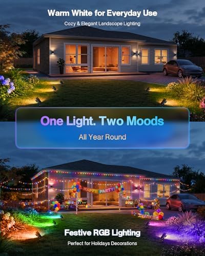 HIBOITEC RGBW Low Voltage Landscape Lighting 10P with Remote Connectors - Image 3