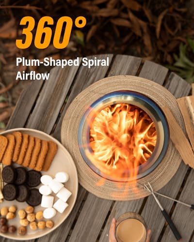 YEFU Tabletop Fire Pit, 7.1x9.7'' Smokeless Mini fire Pit, Quick Ignition - Image 6