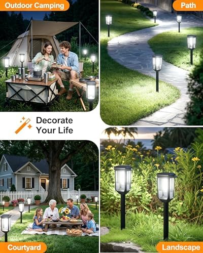 Tenmiro Solar Pathway Lights Outdoor 12 Pack, Bright Solar Garden Lights - Image 7