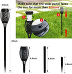 Solar Lights Outdoor Waterproof Blue, Upgraded Solar Torch Lights with Flickering Flame, Mini Solar Outdoor Garden Lights Tiki Torches for Outside Patio Yard Pathway Christmas Decor - Image 6