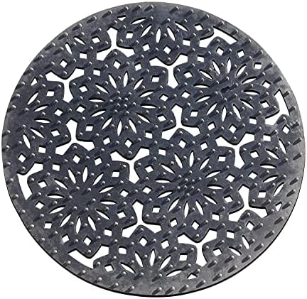 A1 Home Collections Rubber Multi Functional-Garden Stepping Stone Mat Round, Natural Rubber Heavy-Duty Beautiful Hand Finished Design 14"X14" Set of 3, Paisley Black - Image 3
