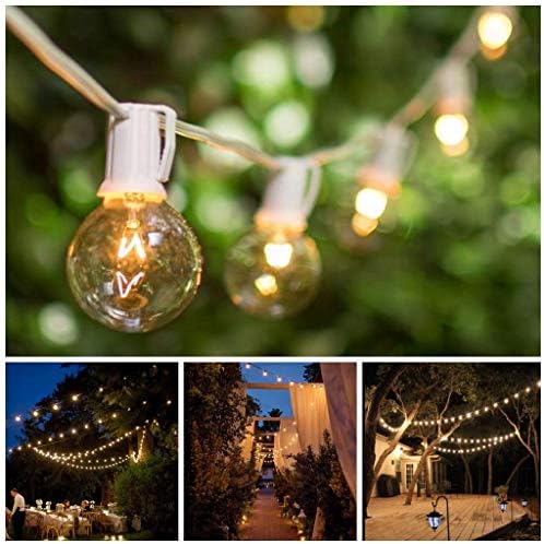 50 Foot Globe String Lights - White Wire - 50 G40 Clear 1.6 Inch Bulbs - Image 5