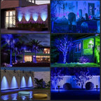 T-SUN Blue Solar Spot Lights Outdoor Waterproof, Solar Spotlights, 2 Pack - Image 2