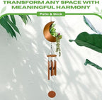Premium Moon Wind Chimes for Outside – Deep Tone Sympathy & Memorial Wind Chime Gift for Loss of a Loved One, Outdoor Garden Patio Décor (Gold) - Image 4
