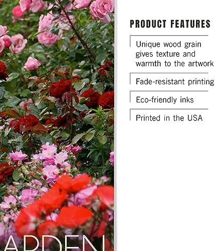 Lantern Press 10x15 Inch Wood Sign, Ready to Hang Wall Decor, Portland, Oregon, Rose Garden Roses - Image 3