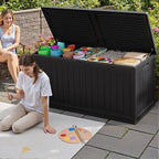 JUMMICO HDPE 270 Gallon Deck Box Double-Wall with Divider - Image 6