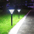 39LED Bright White Solar Pathway Lights Ground Stake Light IP65 Waterproof on/Off Solar Garden Lawn Light with Larger Solar Panel for Outdoor Yard Walkway 2Pack by BeideLt