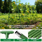 Cucumber Trellis for Raised Bed, U-Shape Garden Arch Metal Support for Climbing Plants, Metal Arch Plant Support Vegetables Trellis, Plant Support for Vine(Green, 63 * 30 * 47inch(L*W*H)) - Image 4