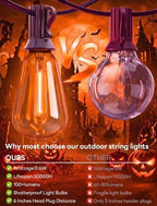 25FT Halloween Orange ST38 LED Outdoor String Lights with 25 Orange Edison Bulbs, Connectable Waterproof Hanging Patio Lights for Halloween, Thanksgiving, Backyard, Porch, Party Decor - Image 7