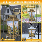 Solar Lantern Outdoor Waterproof Portland Head Lighthouse Scene Grassy Ocean Side Peninsula Sail Boat Garden Decor LED Solar Lights Hanging/Tabletop Lamp Gifts for Women Mom for Outside Yard Patio - Image 3
