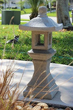 Garden Pagoda Concrete Japanese Stone Lantern,Oriental, Asian 3-piece Outdoor Garden Statue Sale 26" Tall Made in USA - Image 5